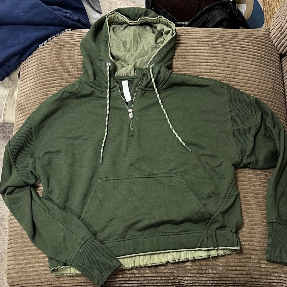 Athleta Green Hooded Sweatshirt